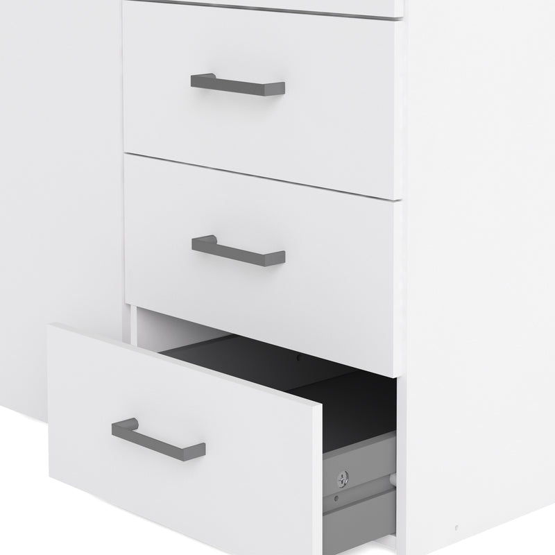Space Wardrobe 3 Doors 3 Drawers 2000 – White – image 9