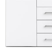 Space Wardrobe 4 Doors 3 Drawers 2000 – White – image 8