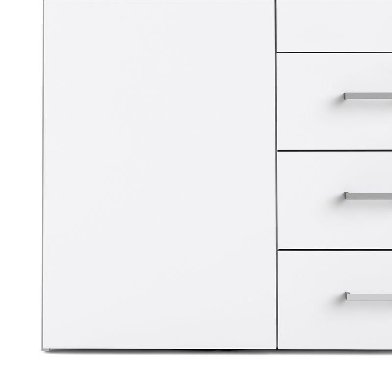 Space Wardrobe 4 Doors 3 Drawers 2000 – White – image 8