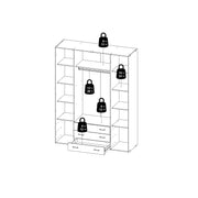 Space Wardrobe 4 Doors 3 Drawers 2000 – Oak – image 13