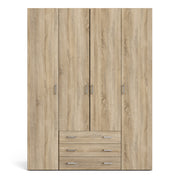 Space Wardrobe 4 Doors 3 Drawers 2000 – Oak – image 2
