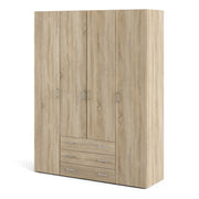 Space Wardrobe 4 Doors 3 Drawers 2000 – Oak – image 3