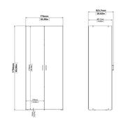 Space Wardrobe 2 Doors White 1750 – image 10