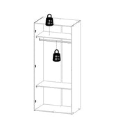 Space Wardrobe 2 Doors White 1750 – image 12