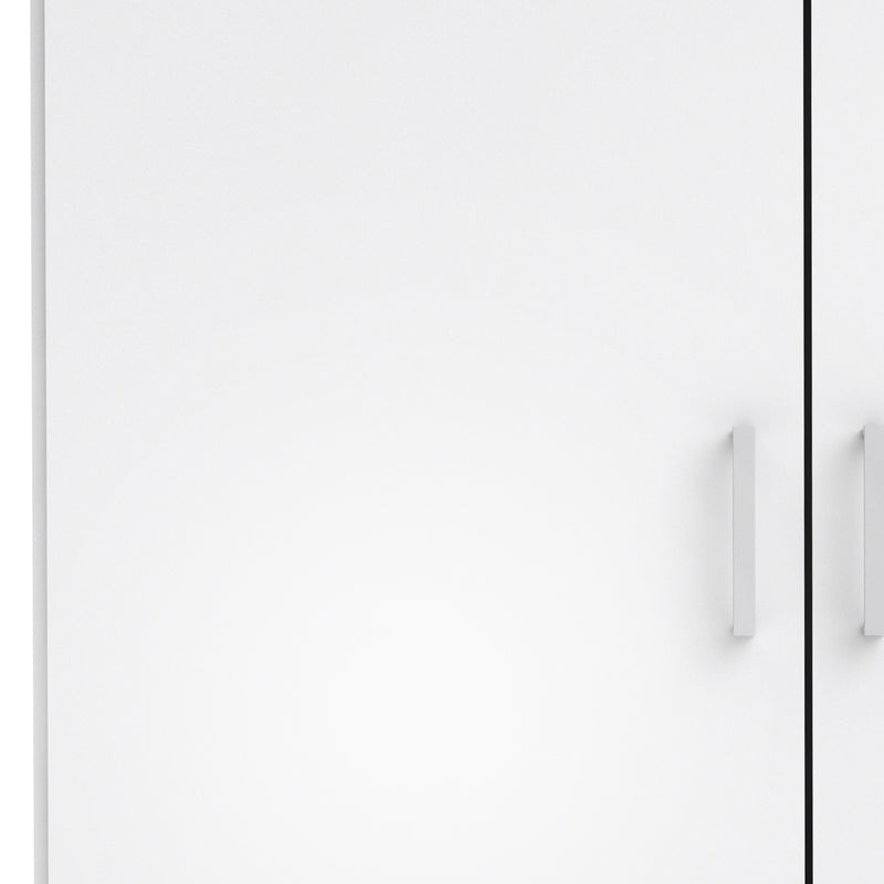 Space Wardrobe 2 Doors White 1750 – image 7