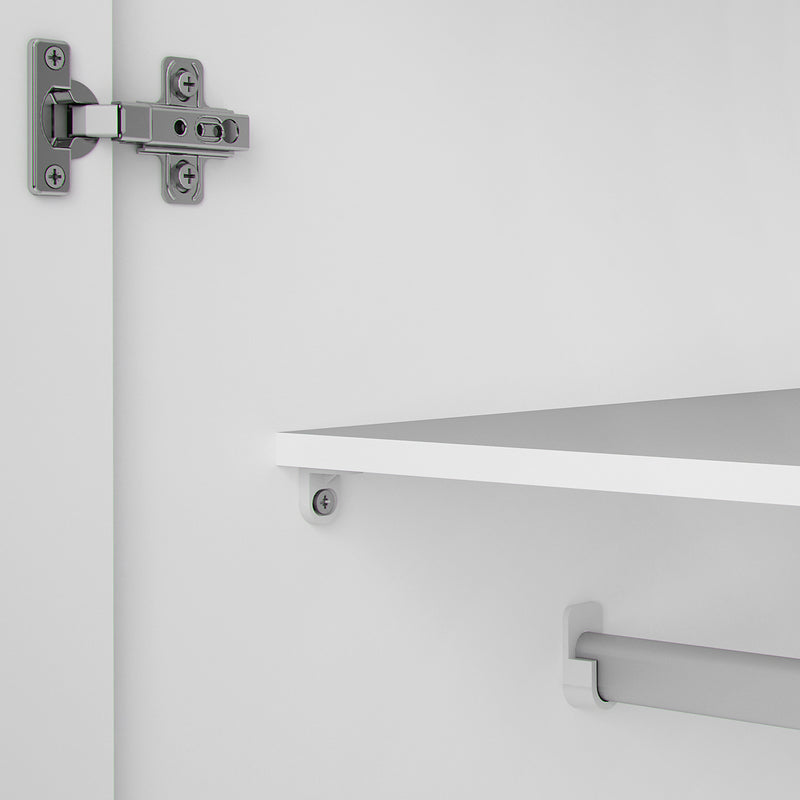 Space Wardrobe 2 Doors White 1750 – image 8