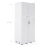 Space Wardrobe 2 Doors White 1750 – image 9