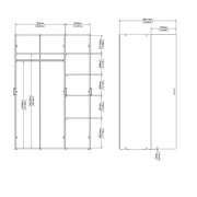 Space Wardrobe 3 Doors White 1750 – image 14