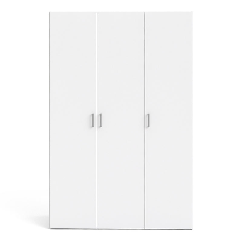 Space Wardrobe 3 Doors White 1750 – image 2