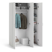Space Wardrobe 3 Doors White 1750 – image 6