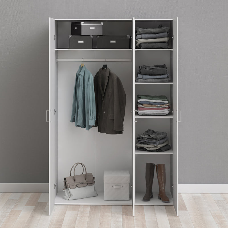 Space Wardrobe 3 Doors White 1750 – image 7