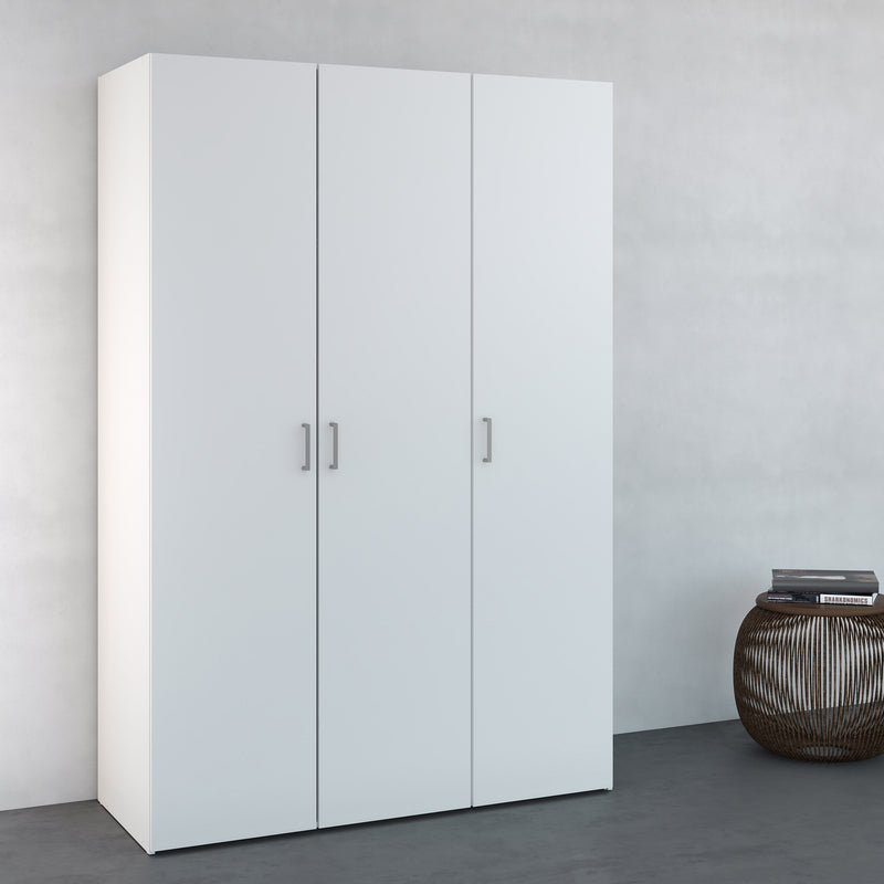 Space Wardrobe 3 Doors White 1750 – image 9