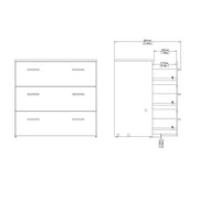 Space Chest of 3 Drawers – Oak – image 15