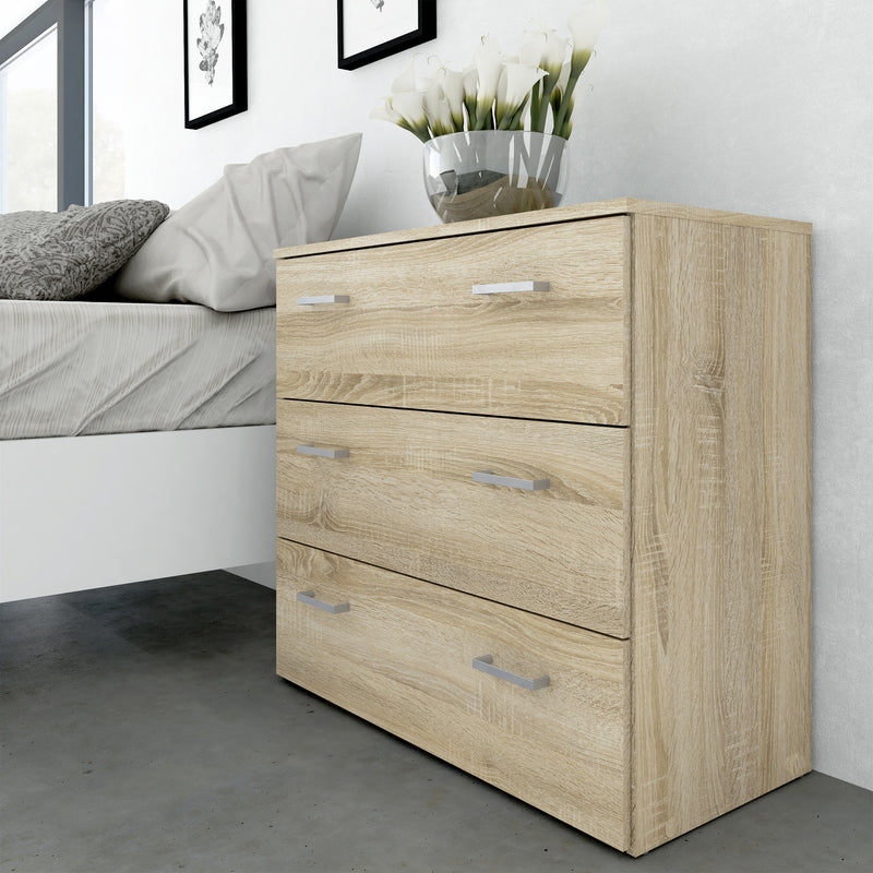 Space Chest of 3 Drawers – Oak – image 5