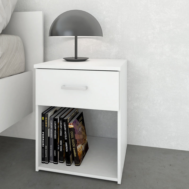 Space Bedside 1 Drawer – White – image 7