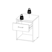 Space Bedside 1 Drawer – Oak – image 13