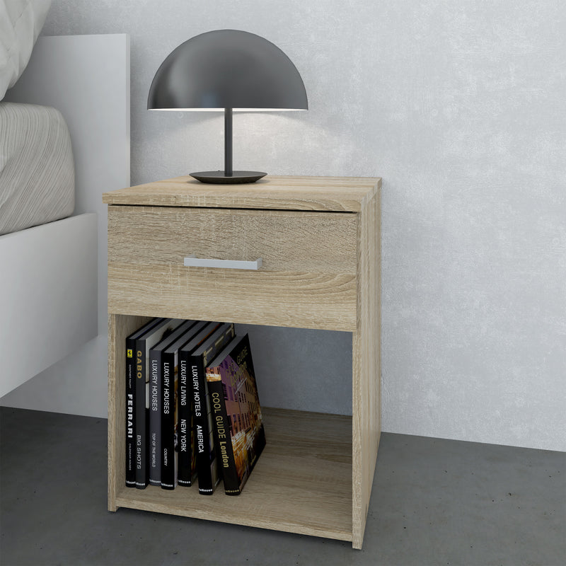 Space Bedside 1 Drawer – Oak – image 5