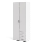 Space Wardrobe 2 Doors 3 Drawers 2000 – White – image 3