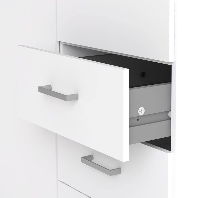Space Wardrobe 2 Doors 3 Drawers 2000 – White – image 9