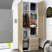 Space Wardrobe 2 Doors 3 Drawers 2000 – Oak – image 9