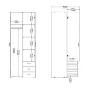 Space Wardrobe 2 Doors 3 Drawers 2000 – Oak – image 14