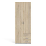 Space Wardrobe 2 Doors 3 Drawers 2000 – Oak – image 2