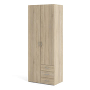 Space Wardrobe 2 Doors 3 Drawers 2000 – Oak – image 3