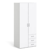 Space Wardrobe 2 Doors 3 Drawers White 1750 – image 1