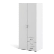 Space Wardrobe 2 Doors 3 Drawers White 1750 – image 3