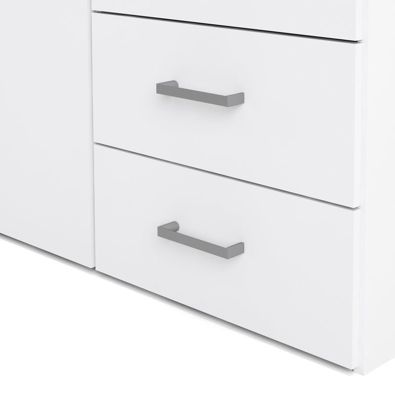 Space Wardrobe 2 Doors 3 Drawers White 1750 – image 9