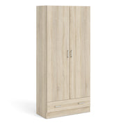 Space Package - Bedside 1 Drawer + Chest of 3 Drawers + Wardrobe with 2 Doors + 1 Drawer in Oak – image 9