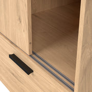 Line Wardrobe with 2 Doors 2 Drawers in Jackson Hickory Oak – image 10