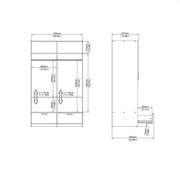 Line Wardrobe with 2 Doors 2 Drawers in Jackson Hickory Oak – image 12