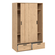 Line Wardrobe with 2 Doors 2 Drawers in Jackson Hickory Oak – image 5