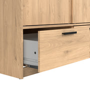 Line Wardrobe with 2 Doors 2 Drawers in Jackson Hickory Oak – image 9