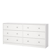 May Chest of 6 Drawers (3+3) – White – image 3