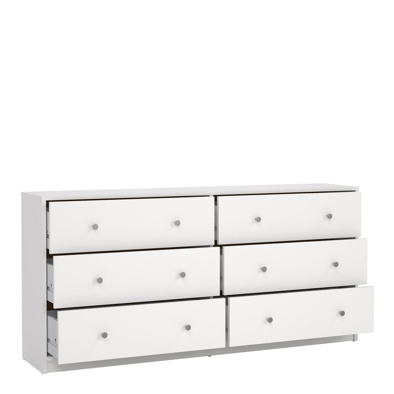 May Chest of 6 Drawers (3+3) – White – image 5