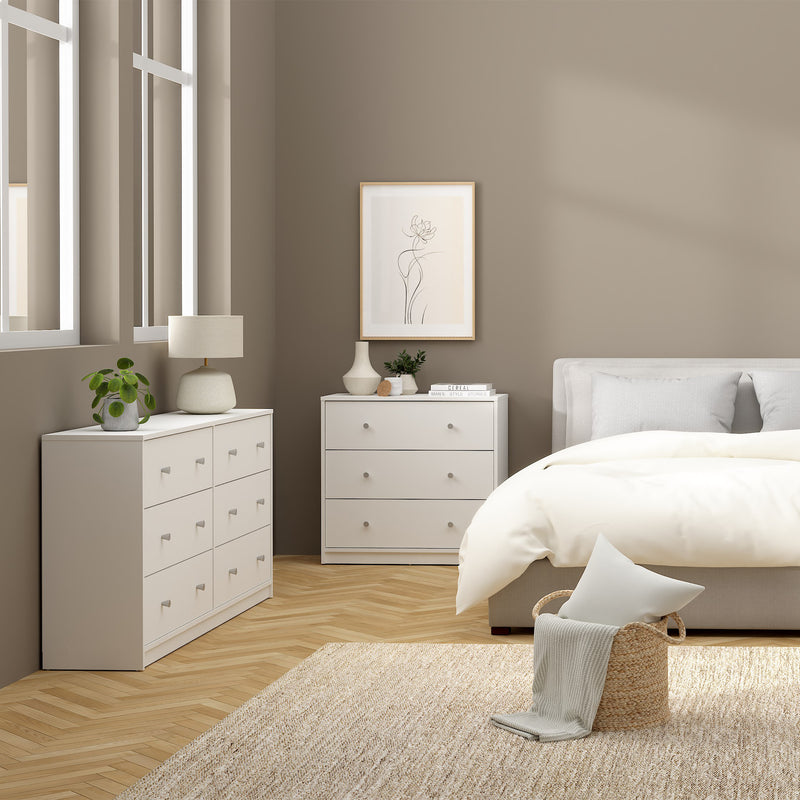 May Chest of 6 Drawers (3+3) – White – image 6