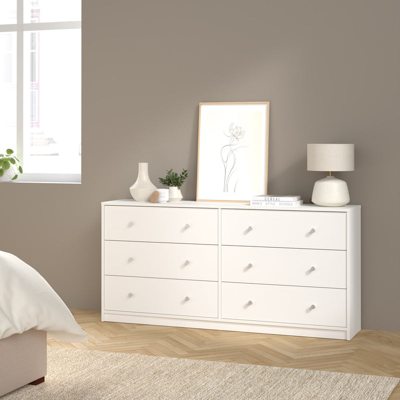 May Chest of 6 Drawers (3+3) – White – image 7