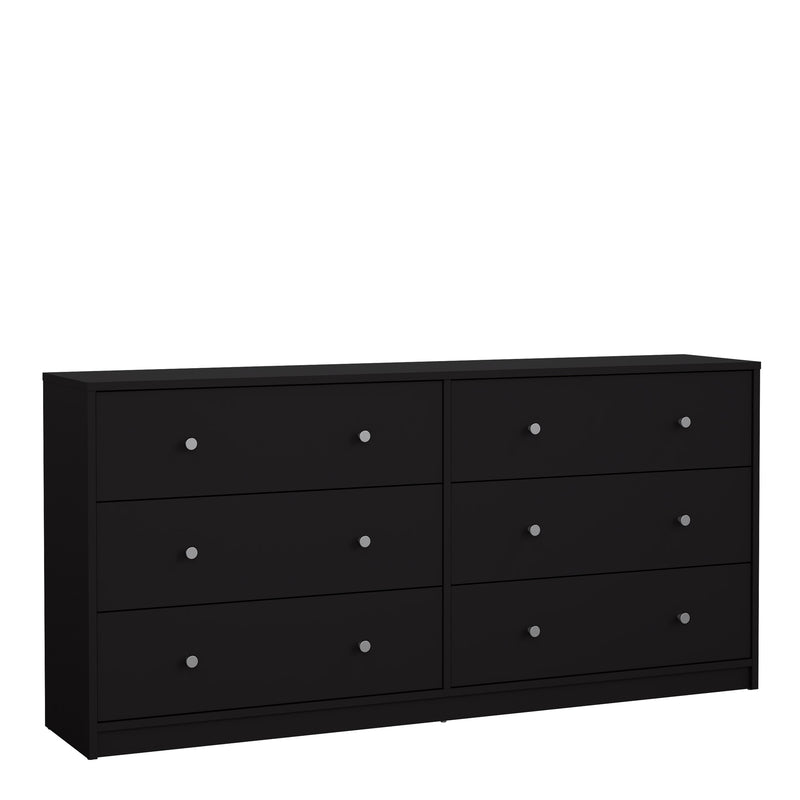 May Chest of 6 Drawers (3+3) – Black – image 1