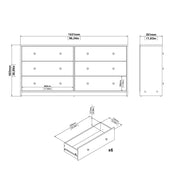 May Chest of 6 Drawers (3+3) – Black – image 10