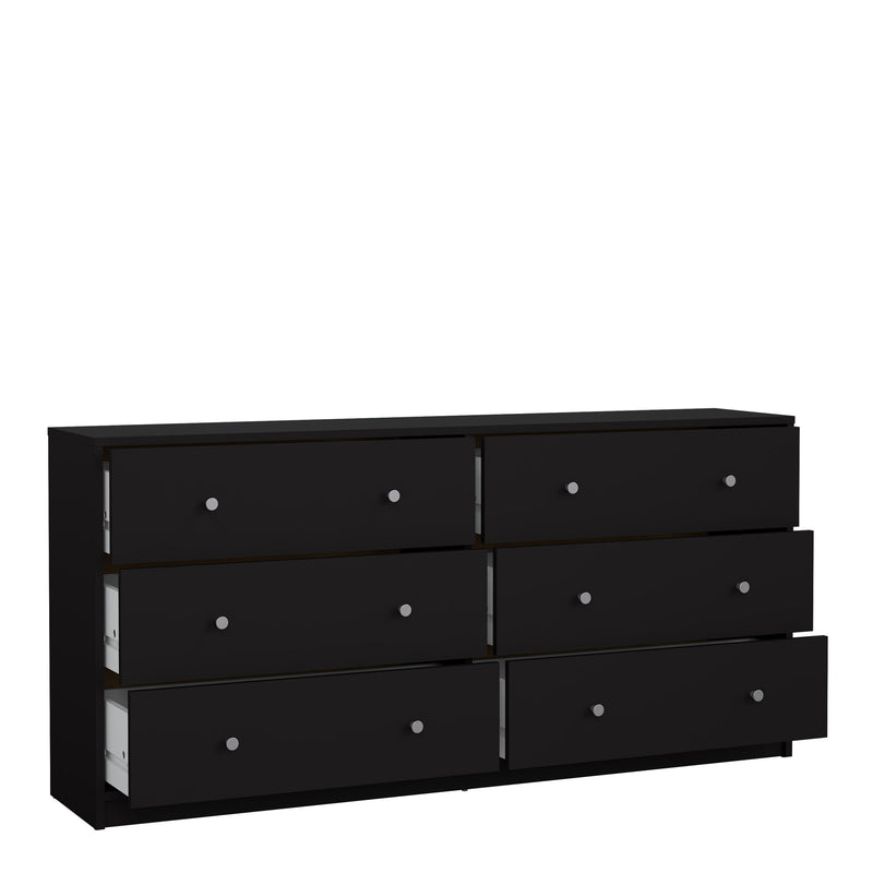 May Chest of 6 Drawers (3+3) – Black – image 5