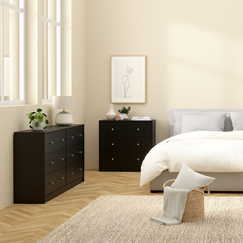 May Chest of 6 Drawers (3+3) – Black – image 6