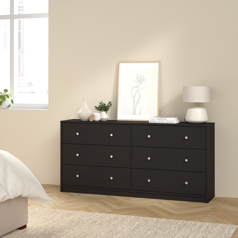 May Chest of 6 Drawers (3+3) – Black – image 7