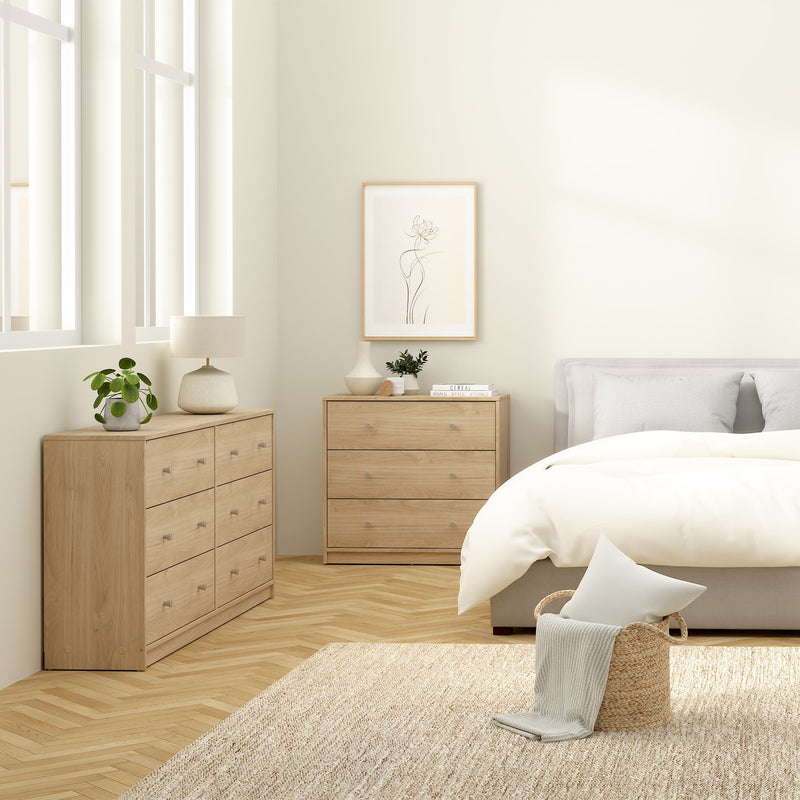 May Chest of 6 Drawers (3+3) – Hickory Oak – image 6