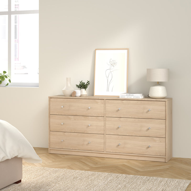 May Chest of 6 Drawers (3+3) – Hickory Oak – image 7