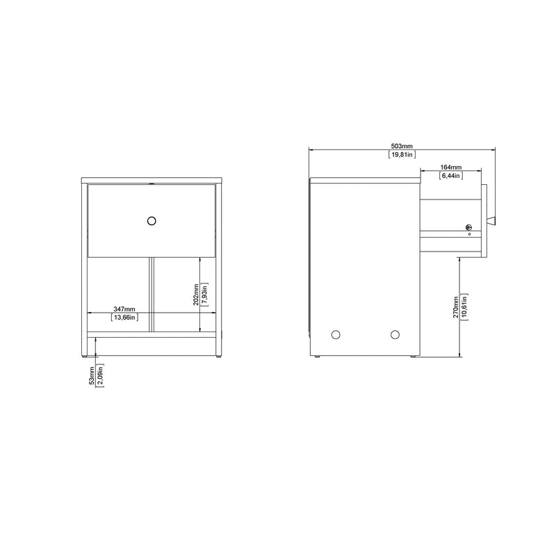 May Bedside 1 Drawer – Black – image 11