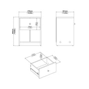 May Bedside 1 Drawer – Hickory Oak – image 10