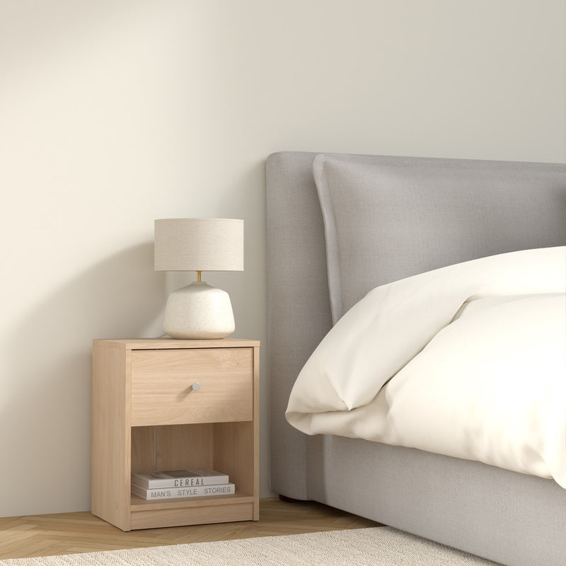May Bedside 1 Drawer – Hickory Oak – image 7