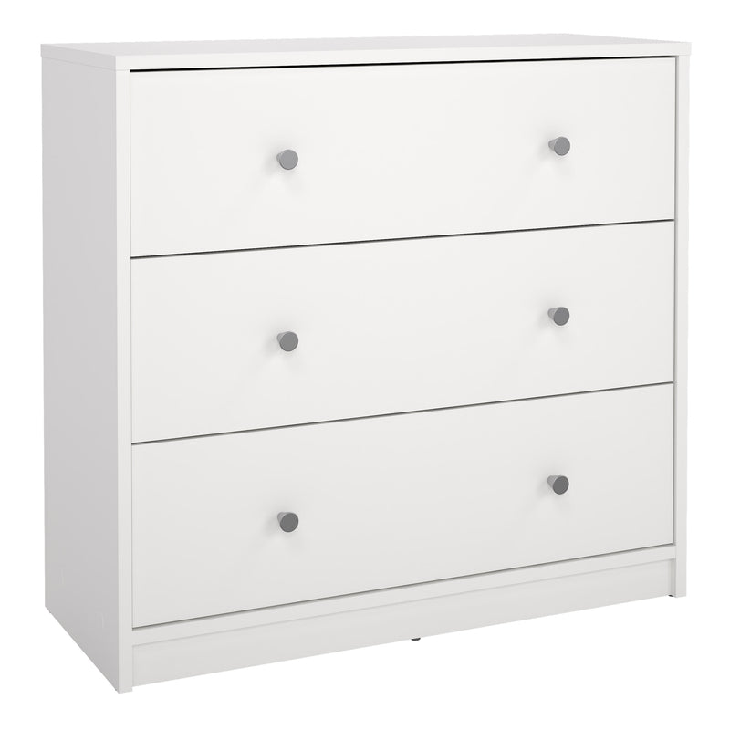 May Chest of 3 Drawers – White – image 1